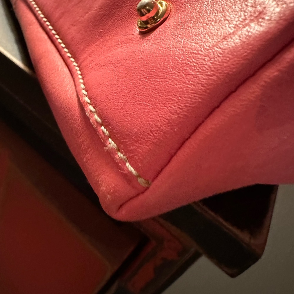 Dooney and Bourke bubblegum pink (no strap) there are spots here and there l@@k! - Picture 7 of 13